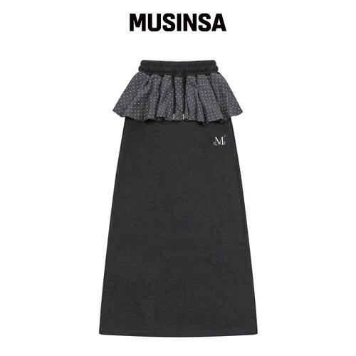 MUCENT SEED 点点层叠长裙 MUSINSA韩国官网直邮进口
