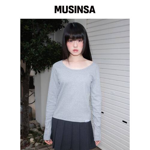 ROSEFRANTZ Essential Rose Label 长袖衬衫 [灰韩国官网直邮进口