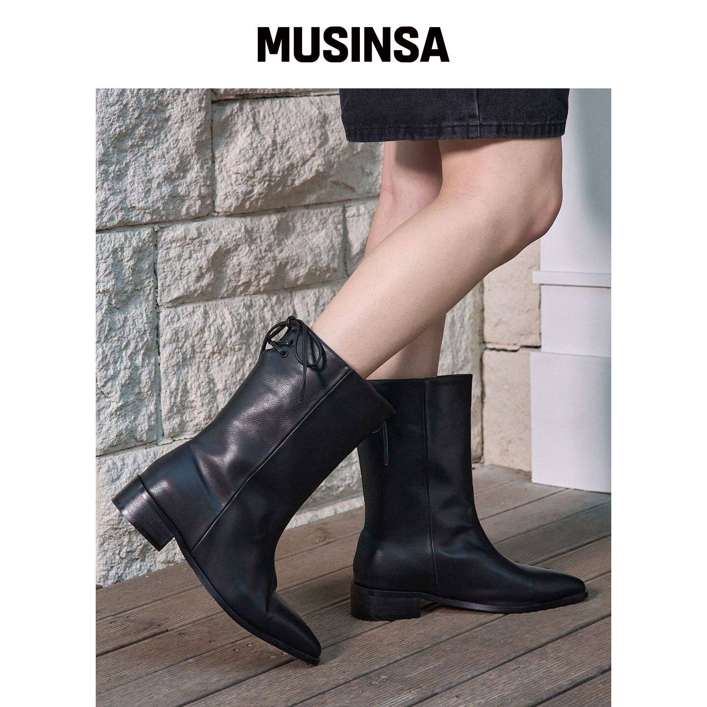 SHOEHI BONNIE 中帮小腿靴子_B2306 MUSINSA韩国官网直邮进口