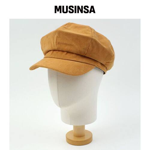 UNIVERSAL CHEMISTRY 灯芯绒驼色报童帽 MUSINSA韩国官网直邮进口