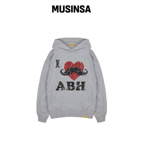 ABEEHUMS I LOVE MUSTACHE 连帽卫衣 ABH367-169韩国官网直邮进口