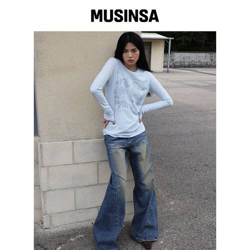 LANGER 25FW [PLC] who图案T恤韩国官网直邮进口MUSINSA
