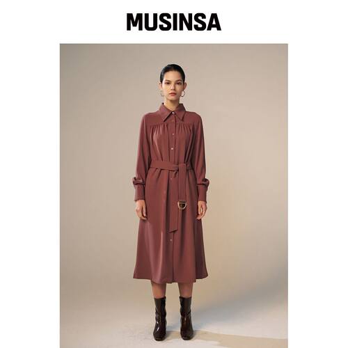 TOSE 褶皱衬衫连衣裙布艺 MUSINSA韩国官网直邮进口