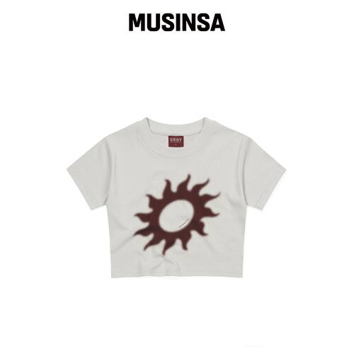 S'EST Solaris 短款T恤 米色 MUSINSA韩国官网直邮进口
