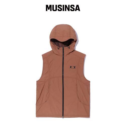 CRITIC 光泽连帽背心 棕色 MUSINSA韩国直邮官方正品
