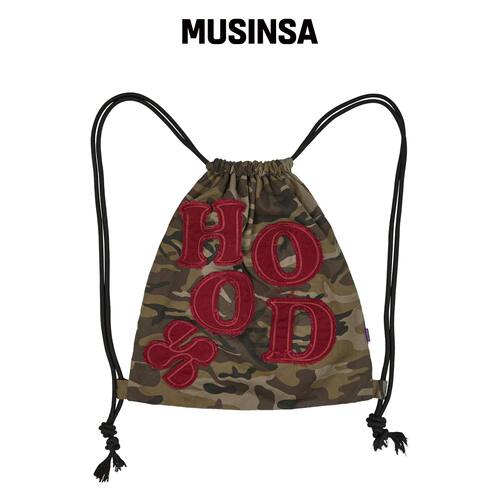 HOODHOOD 连帽卫衣拼布绳袋迷彩 MUSINSA韩国直邮官方正品