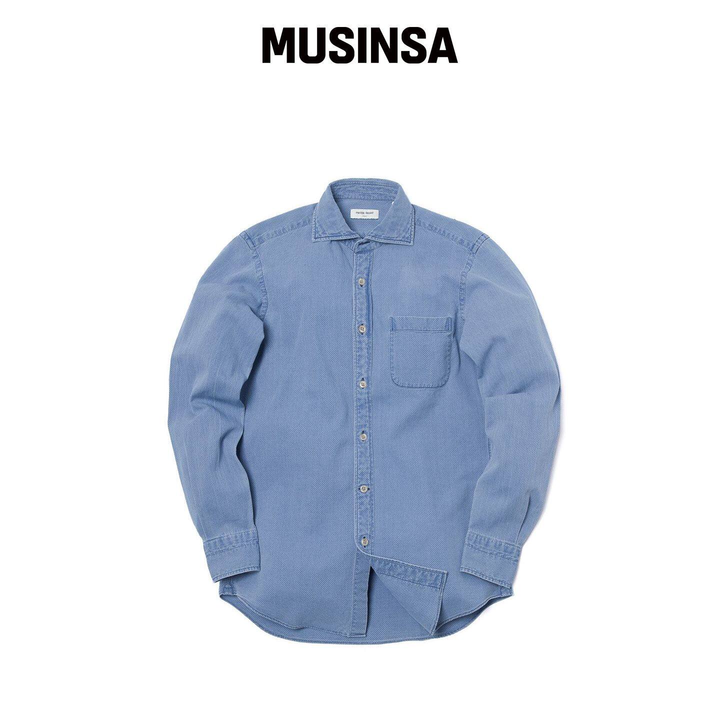 PRODESHIRT [常规] 皇家复古牛仔衬衫（宝石蓝色韩国官网直邮进口