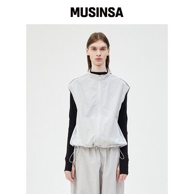 WINDER SLASHED UTILITY VEST - GREY MUSINSA韩国官网直邮进口