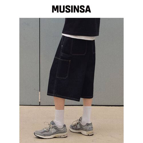AGOD 卡佩特牛仔布短裤 [低靛蓝] MUSINSA韩国直邮官方正品