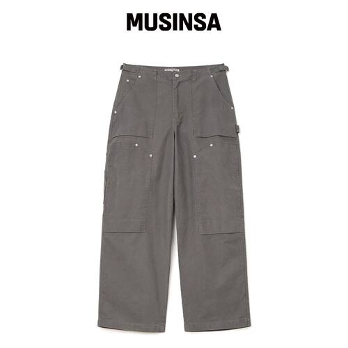 MILLO ARCHIVE 粗犷颈部工装裤 [灰色] MUSINSA韩国官网直邮进口