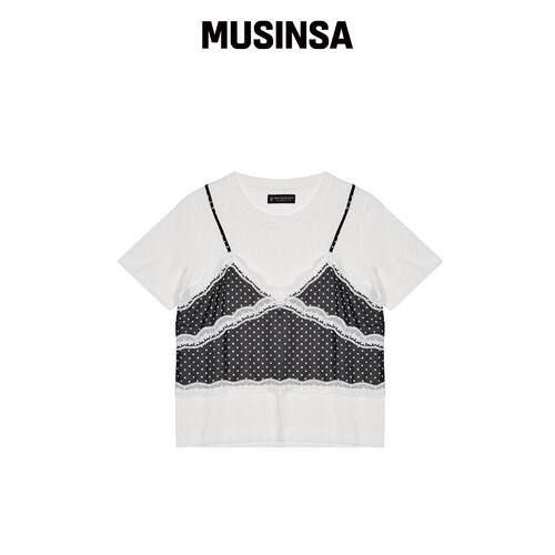 GRAIN DE BEAUTE COCO 层叠T恤 [白色] MUSINSA韩国官网直邮进口
