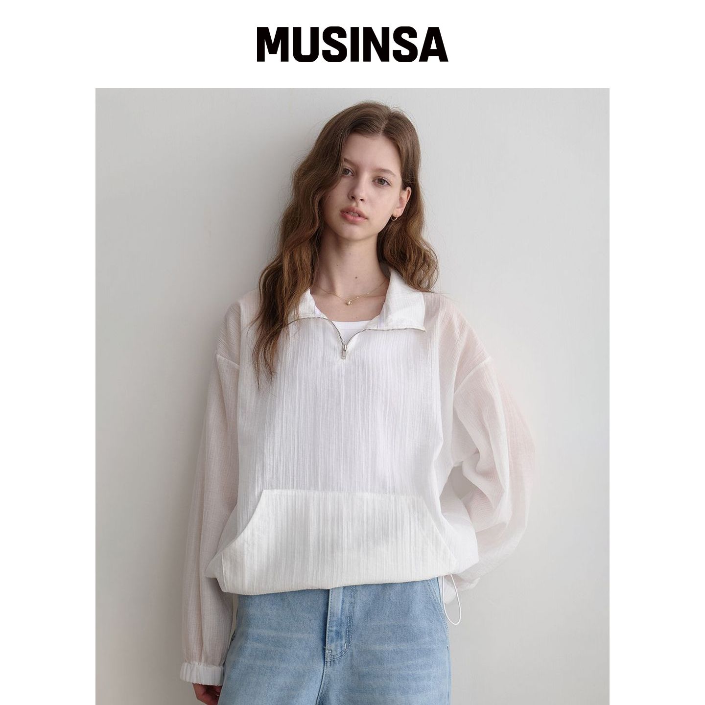 LENAV 秋季风衣白色设计感时尚外套百搭MUSINSA韩国官网直邮进口