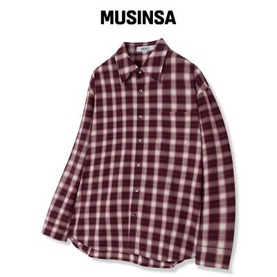ROTEMBER 法式渐变格纹衬衫 [RED] MUSINSA韩国官网直邮进口