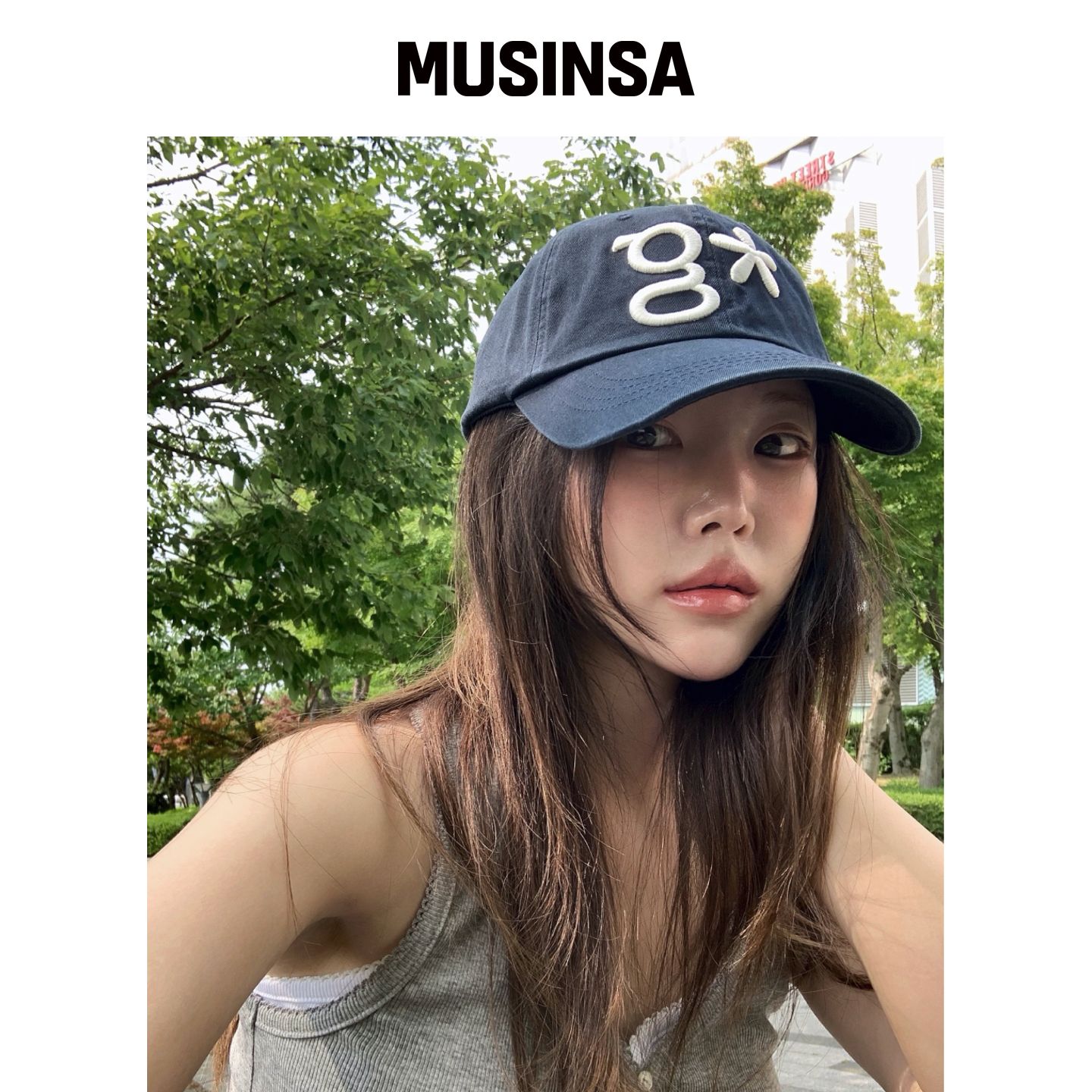 GRUNDEN 标准LOGO帽（墨水海军） MUSINSA韩国官网直邮进口