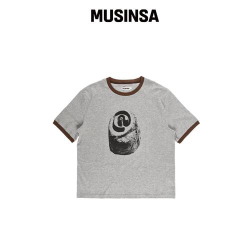 THEWARLD BIG STONE RINGER TEE 棕色 MUSINSA韩国官网直邮进口