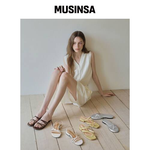 SAPPUN ELLA 绑带拖鞋 (1cm) MUSINSA韩国官网直邮进口