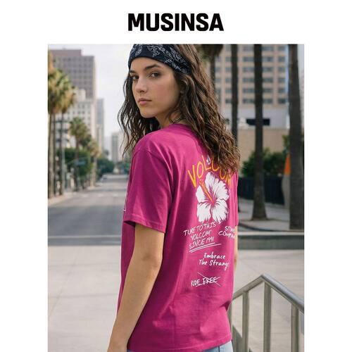 VOLCOM HIBI 背带裤半高领T恤（VIOLET） MUSINS韩国官网直邮进口