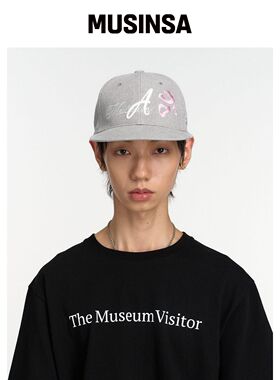 THEMUSEUMVISITOR 豹纹刺绣帽（浅灰色） MUSINS韩国官网直邮进口