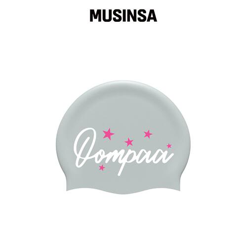 OOMPAA KASSIOPEA 银色硅胶泳帽 MUSINSA韩国官网直邮进口