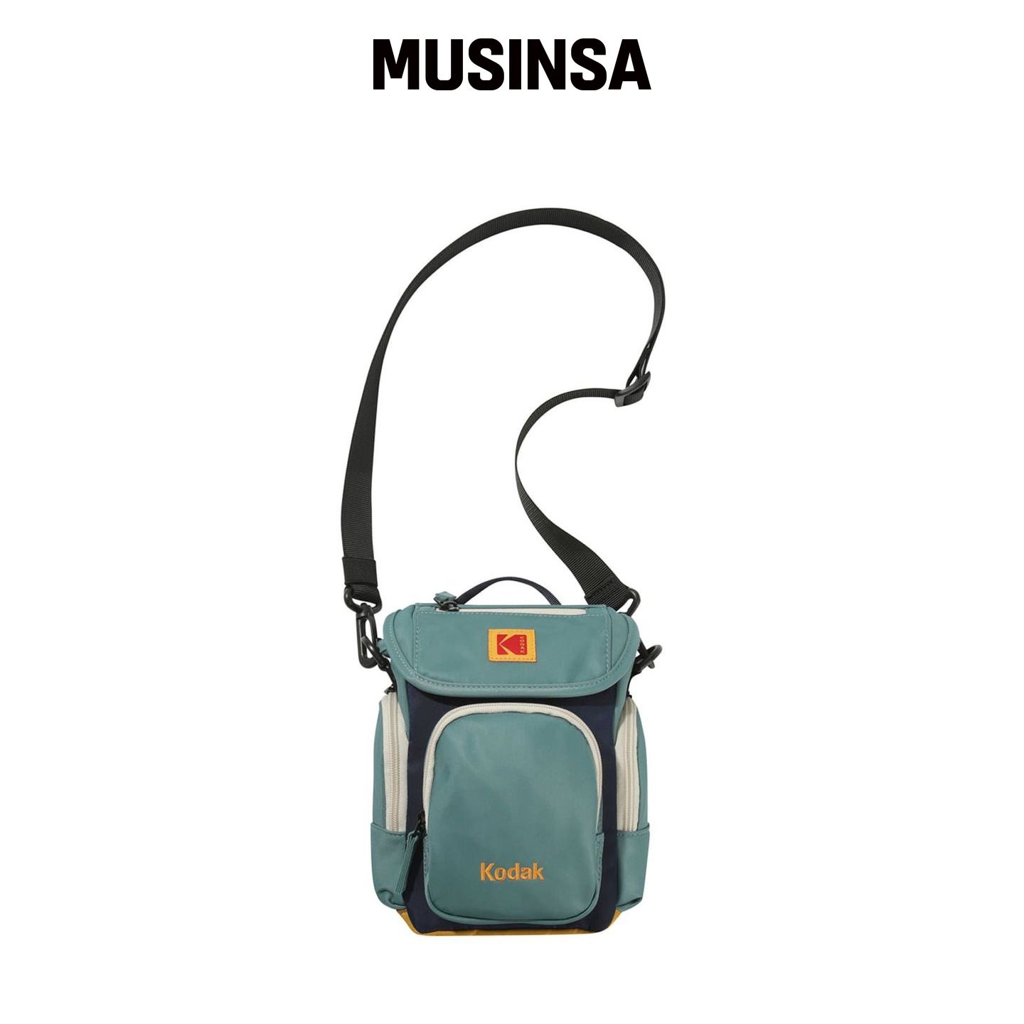 KODAK 基础款方形斜挎包 GREEN MUSINSA韩国直邮官方正品 - 实物图