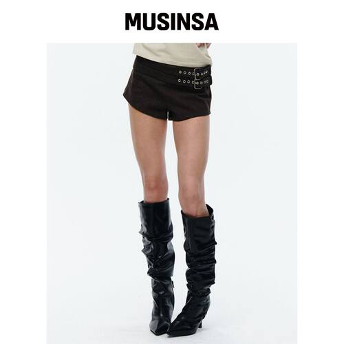 MIDNIGHT MOVE 棕色两条带短裤 MUSINSA韩国直邮官方正品