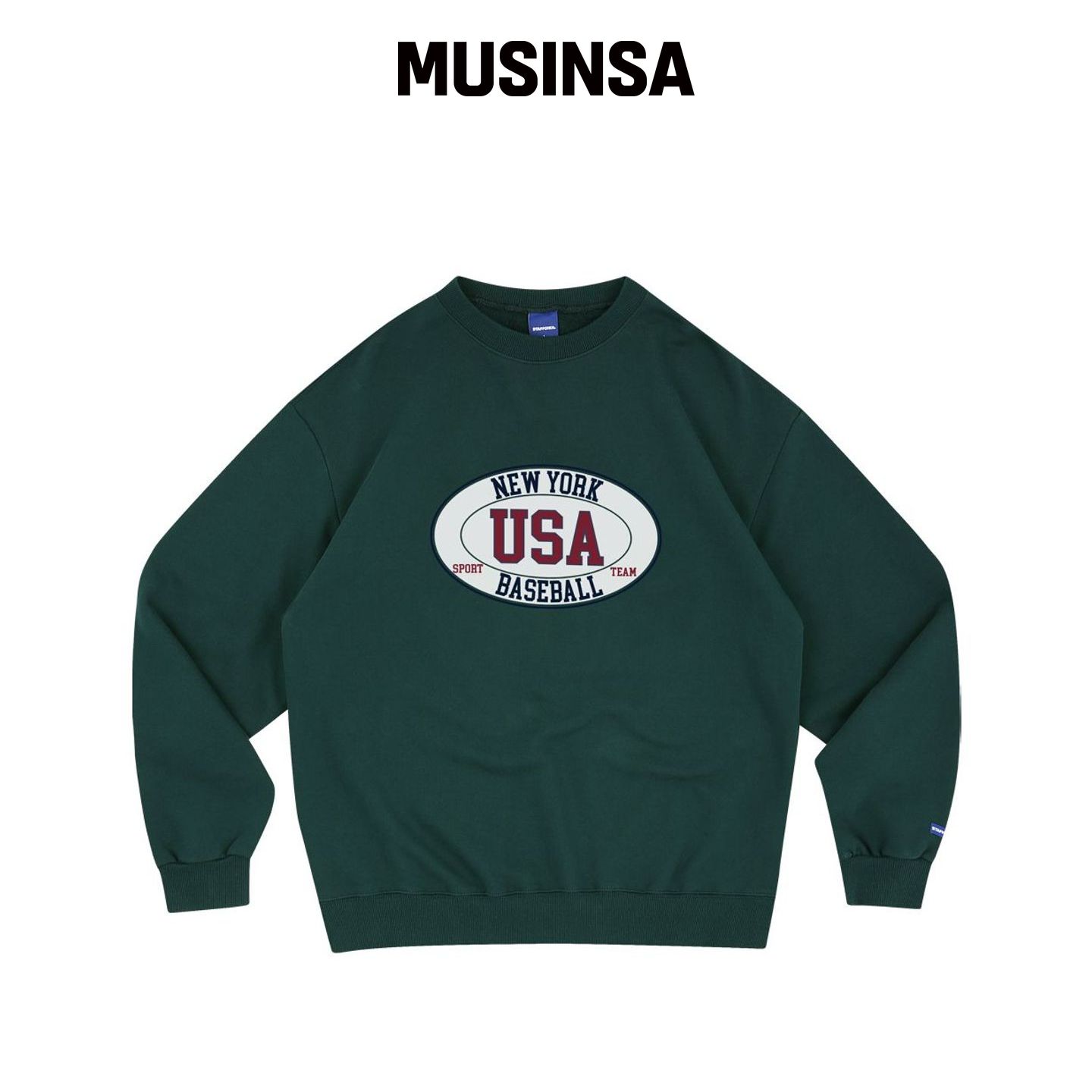 STAFFONLY NEW YORK USA 棒球卫衣 (绿色) MUSIN韩国官网直邮进口