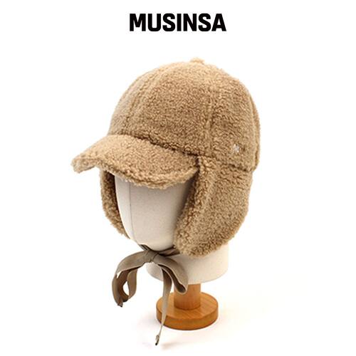 UNIVERSAL CHEMISTRY MUJI 米色绒面耳罩帽 MUSI韩国官网直邮进口