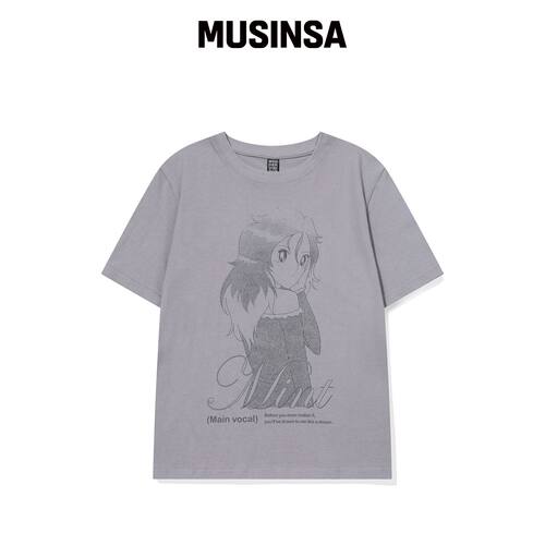 WONDERVISITOR MINT pfp T恤 [灰色] MUSINSA韩国官网直邮进口