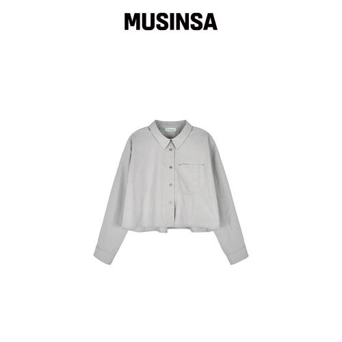 Bb' BENETTON  cropped衬衫（灰色）韩国官网直邮进口MUSINSA