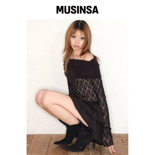 EXPIRED GIRL 天鹅绒黑色上衣 MUSINSA韩国官网直邮进口