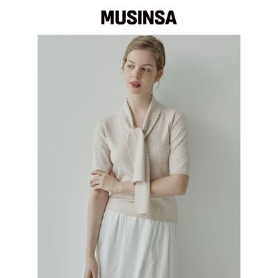 HYBERNAT 美利奴羊毛针织上衣 PINK BEIGE MUSIN韩国官网直邮进口