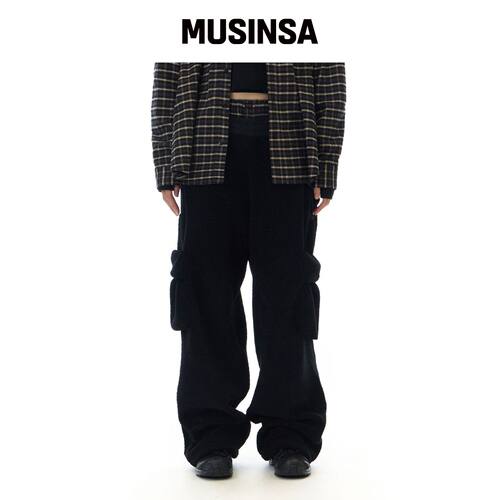 GROVE VIOLA CARGO FLEECE PANTS（黑色）韩国官网直邮进口