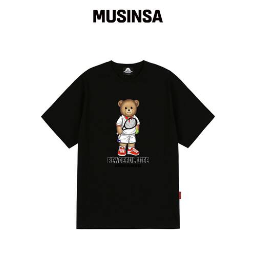 TRIPSHION TENNIS STANDING BEAR T恤 - VLACK韩国官网直邮进口