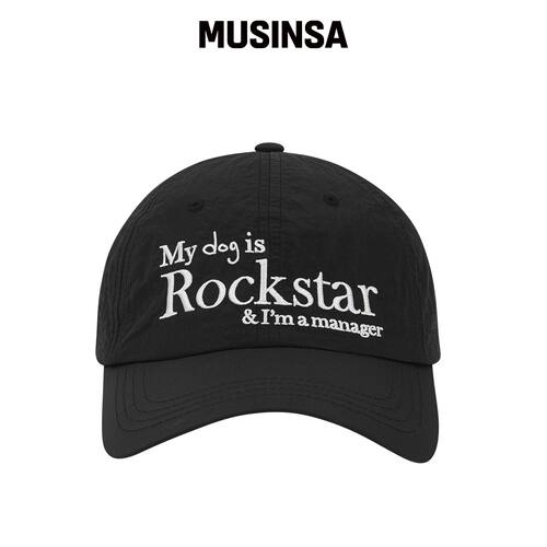 JOEGUSH Rockstar DOG 尼龙帽（黑色）韩国官网直邮进口