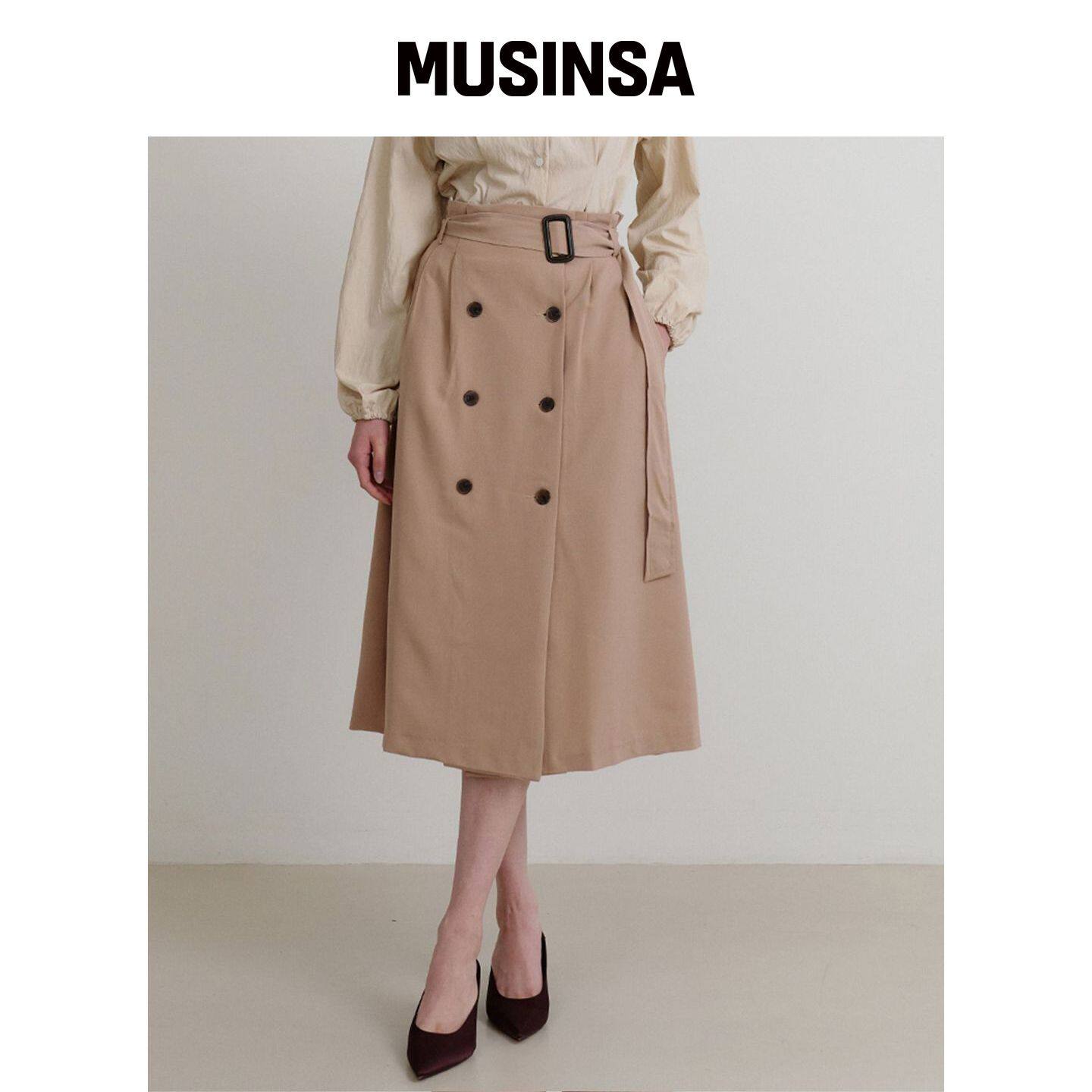 BIBYSEOB 风衣长裙 婴儿色 [T53] MUSINSA韩国官网直邮进口