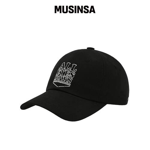 ALL EYES DOWN STITCH LOGO CAP（黑色）韩国官网直邮进口MUSINSA