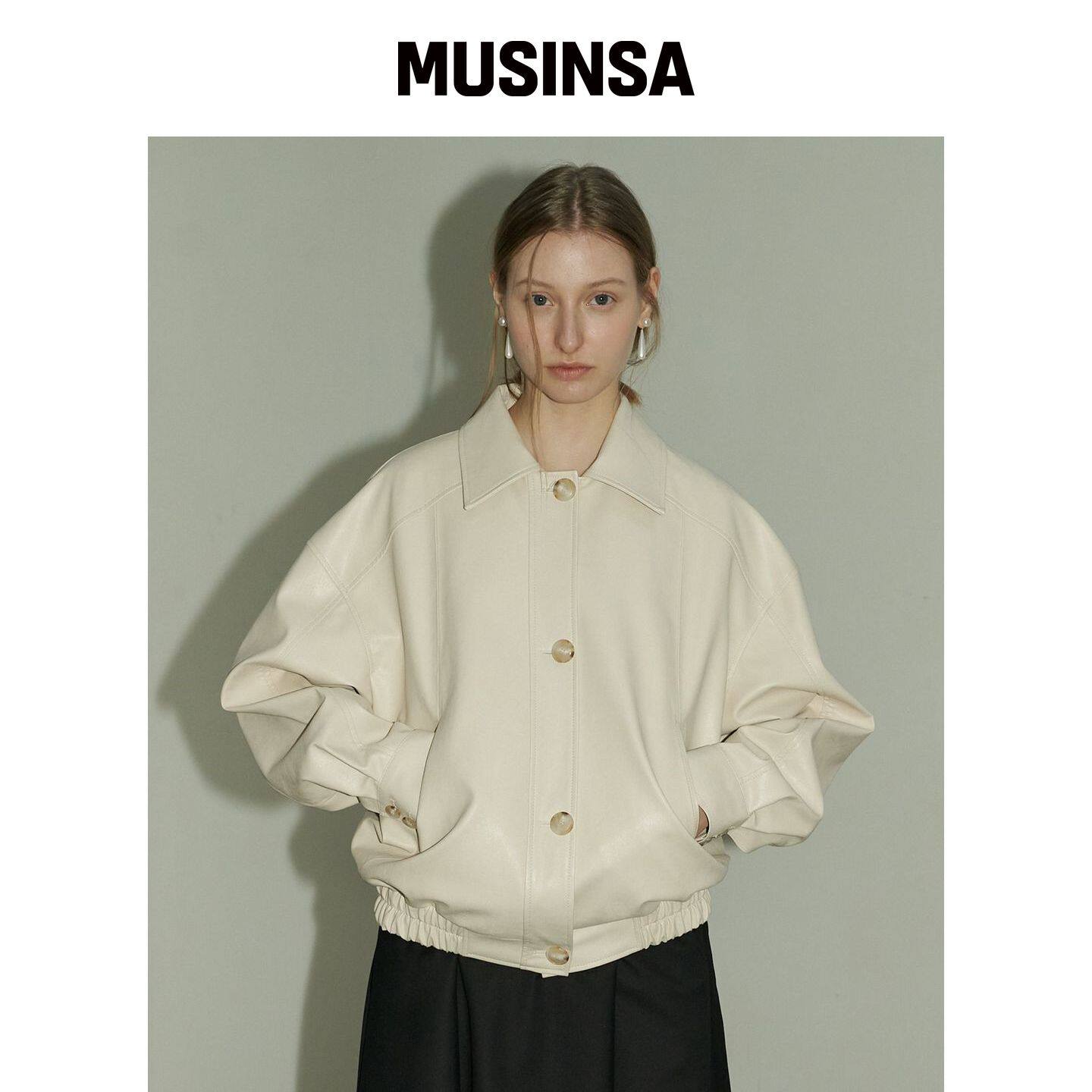 SO IR 素食皮革跳线 - 奶油色 MUSINSA韩国直邮官方正品