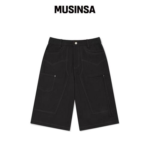 PHOS333 Sheriff伯穆达短裤/黑色 MUSINSA韩国官网直邮进口
