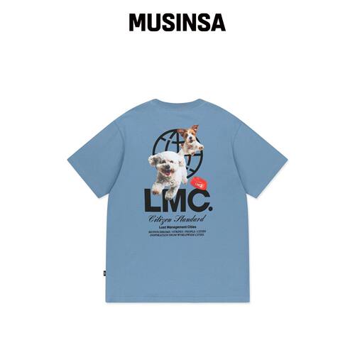LMC FLYING PUPPY TEE 灰蓝色韩国官网直邮进口