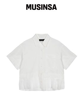 GRAIN DE BEAUTE PICO 百褶衬衫 [白色] MUSINSA韩国官网直邮进口