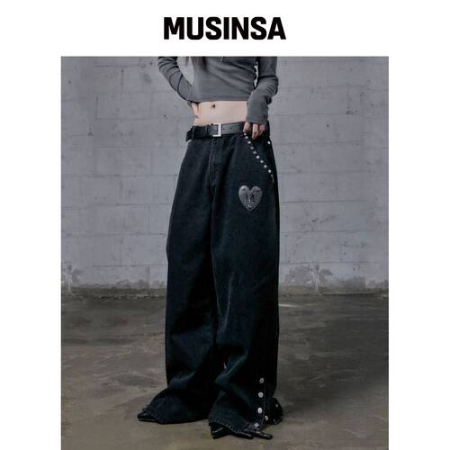 MUCENT BRENN RIVET POINT 牛仔裤子 MUSINSA韩国官网直邮进口