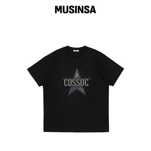 COSO 克兰克星条短袖T恤（黑色） MUSINSA韩国官网直邮进口