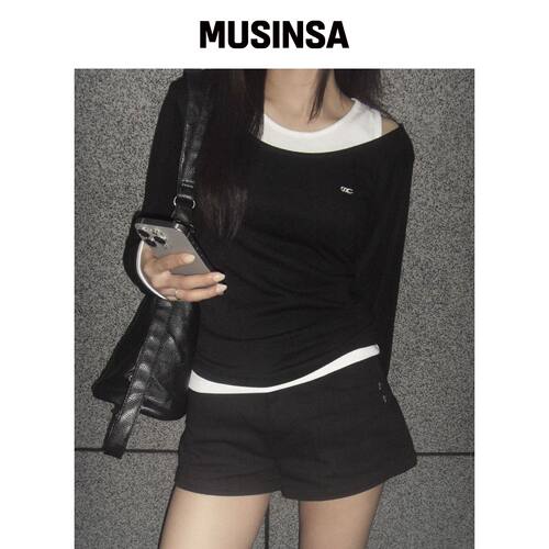 CHICKS 双层长袖黑色 MUSINSA韩国直邮官方正品
