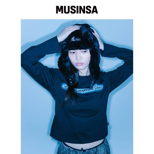 LMC WM BLUR LOGO 长袖T恤 黑色 MUSINSA韩国官网直邮进口