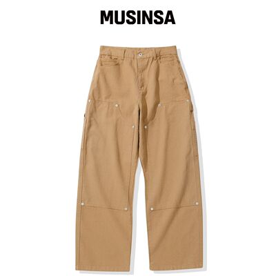 CGP 宽松工装水洗棉裤_深米色 MUSINSA韩国直邮官方正品