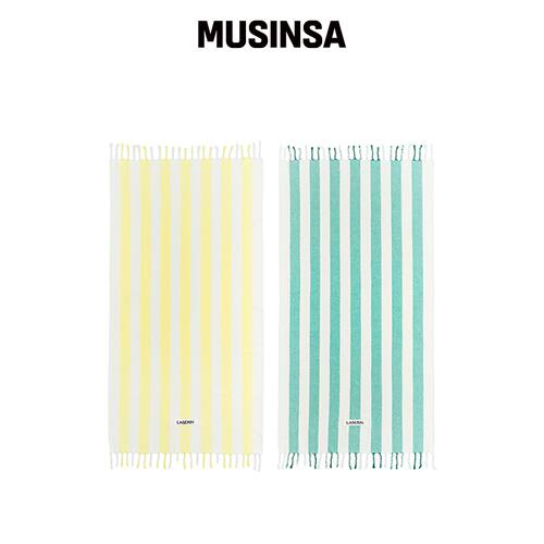 LASERIN LASERIN 条纹沙滩毛巾 MUSINSA韩国官网直邮进口