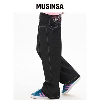 LUVISTRUE DN STAR CARPENTER PANTS（黑色）韩国官网直邮进口