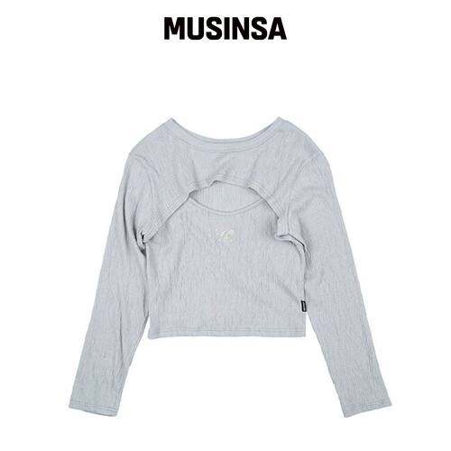 YOUTHBATH YB SET UP LONG SLEEVE_GREY MUSINSA韩国官网直邮进口