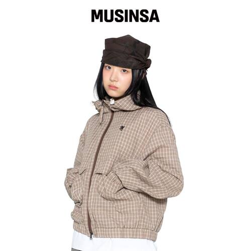 GLACK GZJ002 Merlin海军条纹风衣 (棕色) MUSIN韩国官网直邮进口