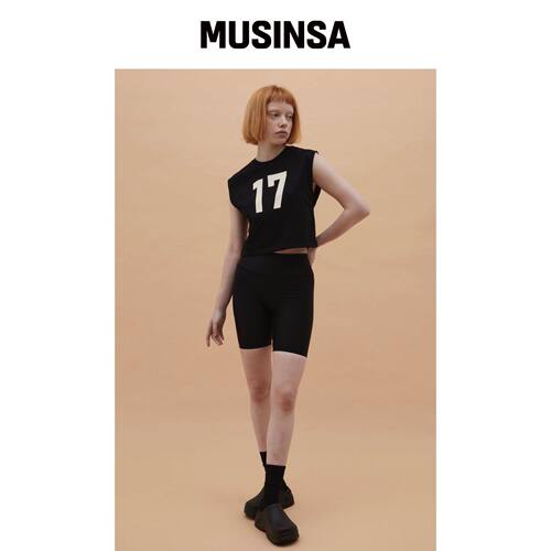 K-GARMENT W 17印花无袖上衣 BLACK韩国官网直邮进口MUSINSA